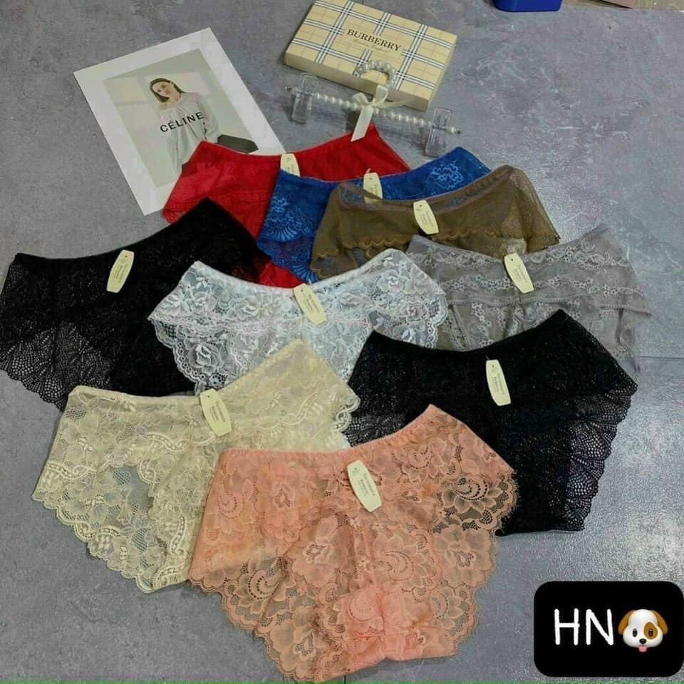 Set 10 Quần lót nữ ren quần xì nữ chất ren có lớp lót kháng khuẩn thoáng mát an toàn cho sức khỏe của bạn