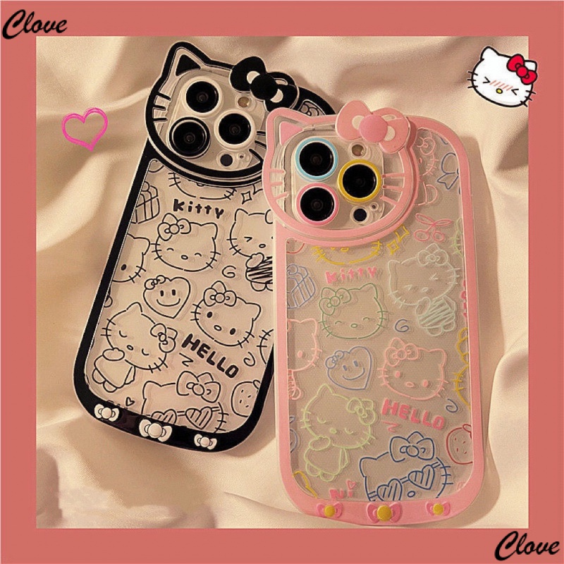 Ốp Điện Thoại Họa Tiết Hoạt Hình Hello kitty Dễ Thương Chống Sốc Cho Iphone 13iphone12 11 14 XRxsmax 14 Pro Max
