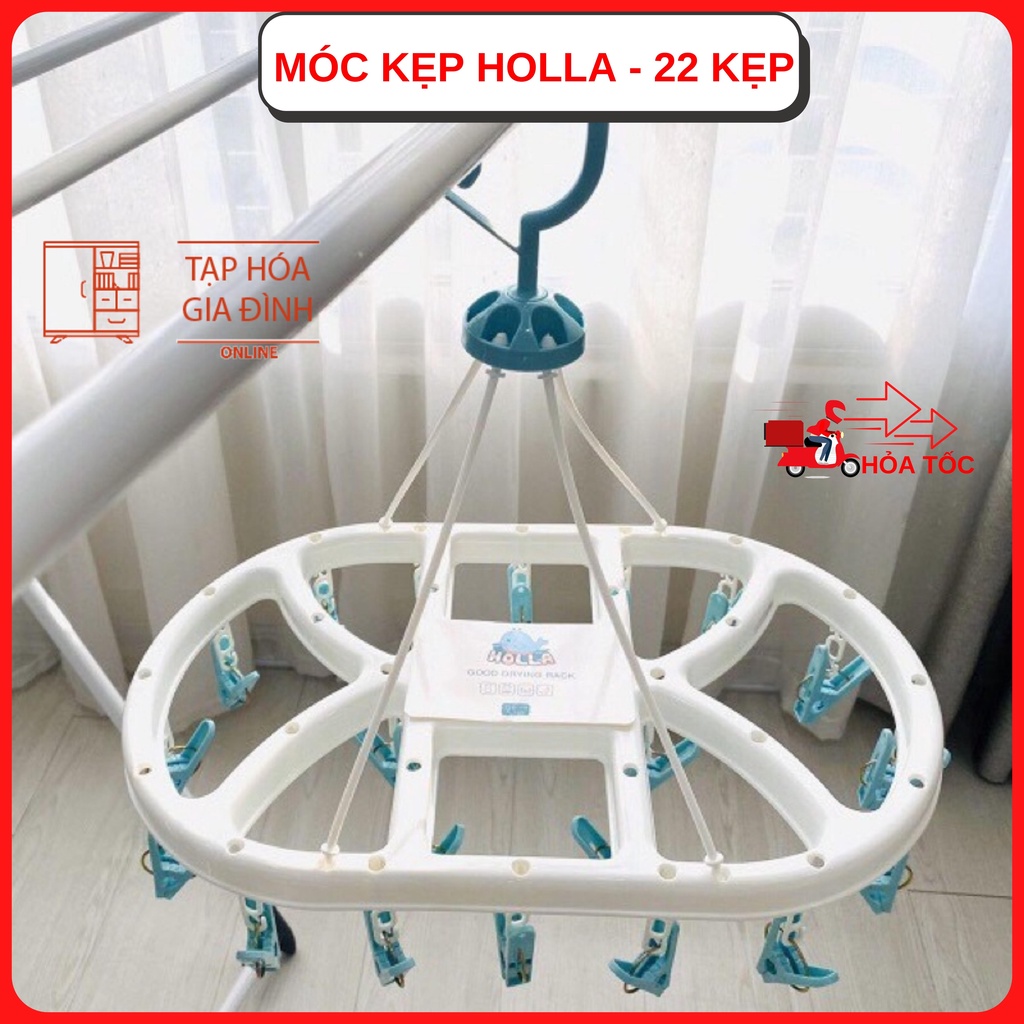 Móc chùm, móc kẹp treo đa năng holla (22 móc kẹp)