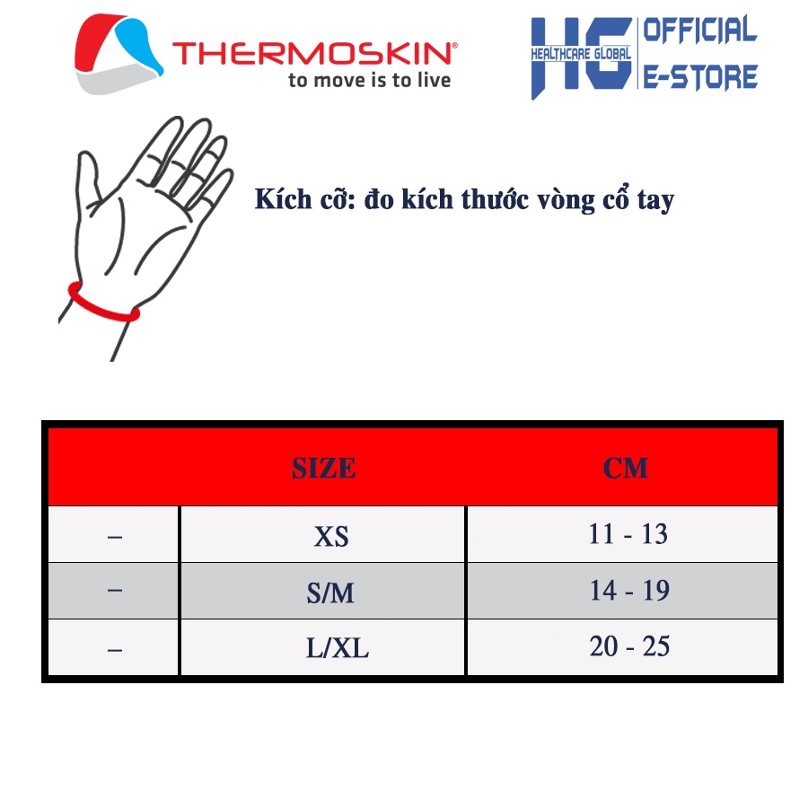 Băng nẹp khớp cổ tay 2 bên giúp bảo vệ và hỗ trợ gân/khớp cổ tay khi hoạt động mạnh THERMOSKIN