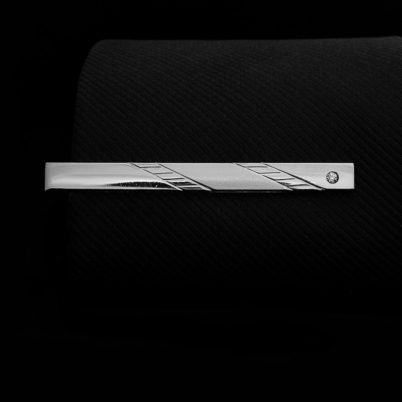 Kẹp Cà Vạt Bằng Kim Loại Màu Bạc Tiêu Chuẩn An Ninh Cho Nam Quà tặng ngẫu nhiên.