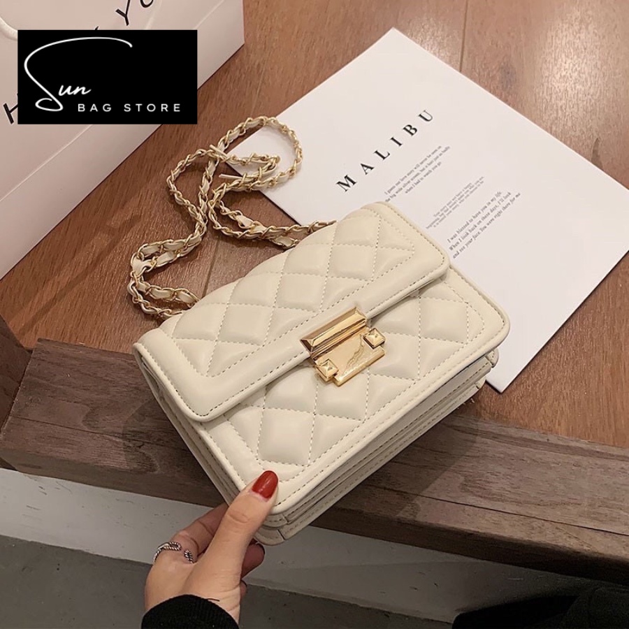 Túi xách nữ đeo chéo, đeo vai, túi cnk đi chơi, đi học, da đẹp, thời trang cao cấp size 22cm SB170