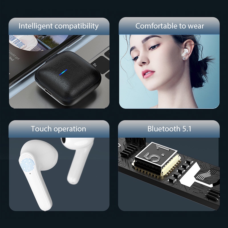 Bộ Tai Nghe Bluetooth 5.1 JS59 Âm Thanh Sống Động Chất Lượng Cao