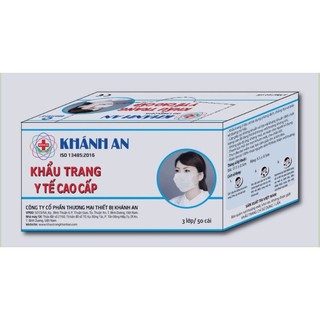Khẩu Trang Khánh An 4 lớp màu trắng Hộp 50 cái