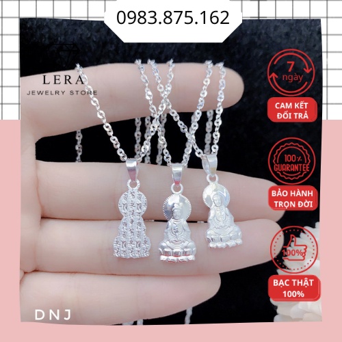 Dây chuyền bạc ta mặt phật bà quan âm, vòng cổ bạc nguyên chất tặng bà tặng mẹ thiết kế LERA trang sức bạc