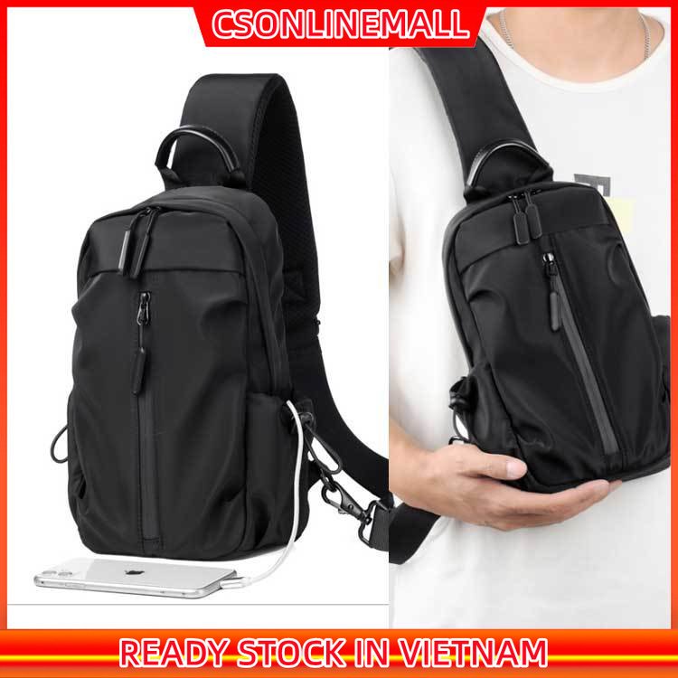CSONLINEMALL Túi Thể Thao Đeo Chéo Ngực Chống Thấm Nước Chống Trầy Xước Thời Trang Cho Nam