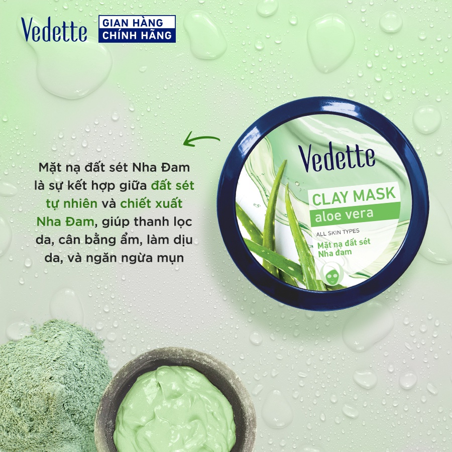 Mặt nạ đất sét Vedette Nha Đam 145g