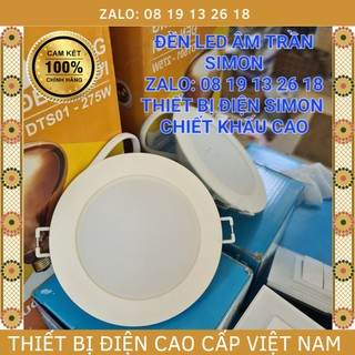 Đèn Led âm trần SIMON Valor, Downlight Valor 8w,12w, đế mỏng, tản nhiệt nhanh, bảo hành 2 năm.