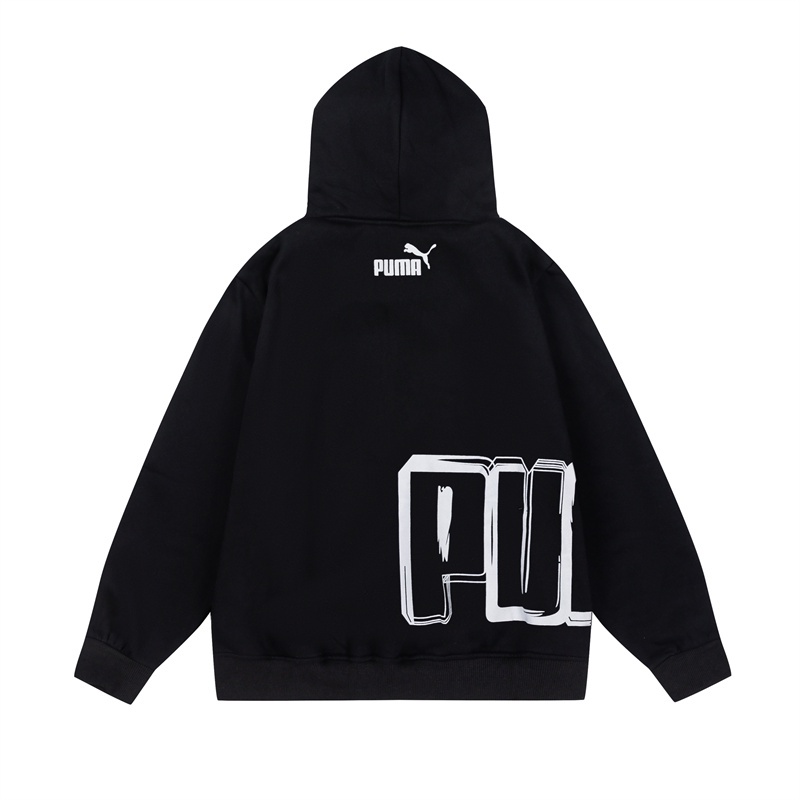 Pu &amp; A Áo Hoodie Lông Nhung In logo Biểu Tượng graffiti Thời Trang Đường Phố Cao Cấp Bắt Mắt