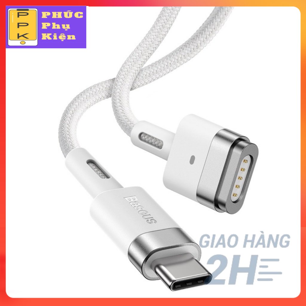 Cáp sạc nam châm Baseus 60w Usb Type C sang cổng cắm hình chữ T / L thích hợp cho laptop - ACSTORE247 PPK