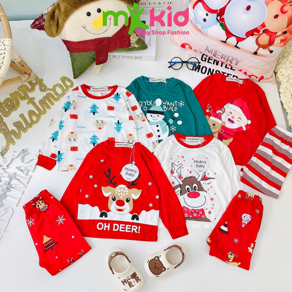 Bộ Giáng Sinh Cho Bé 6-26KG 💖 Bộ NOEL Cho Bé Trai Bé Gái 💖 Chất Cotton Lạnh Co Giãn Thấm Hút Mồ Hôi Tốt