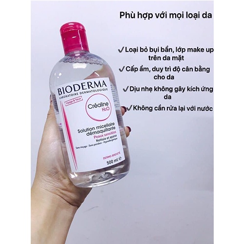 Bioderma 500ml Nước Tẩy Trang Dành Cho Da Khô Và Da Dầu