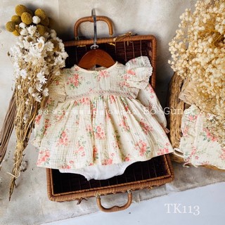 Váy hoa đỏ cánh tiên tk113