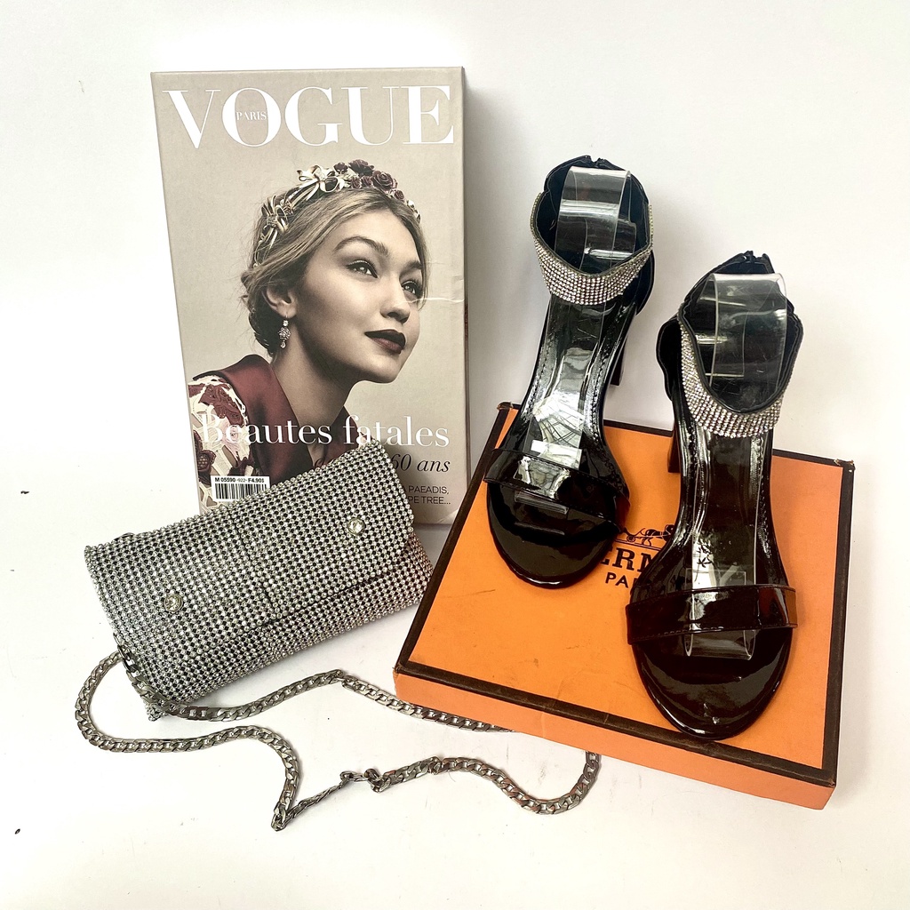 Giày Sandal nữ bigsize mũi tròn quai ngang cổ xoàn khóa kéo gót bọc 7 phân SD019