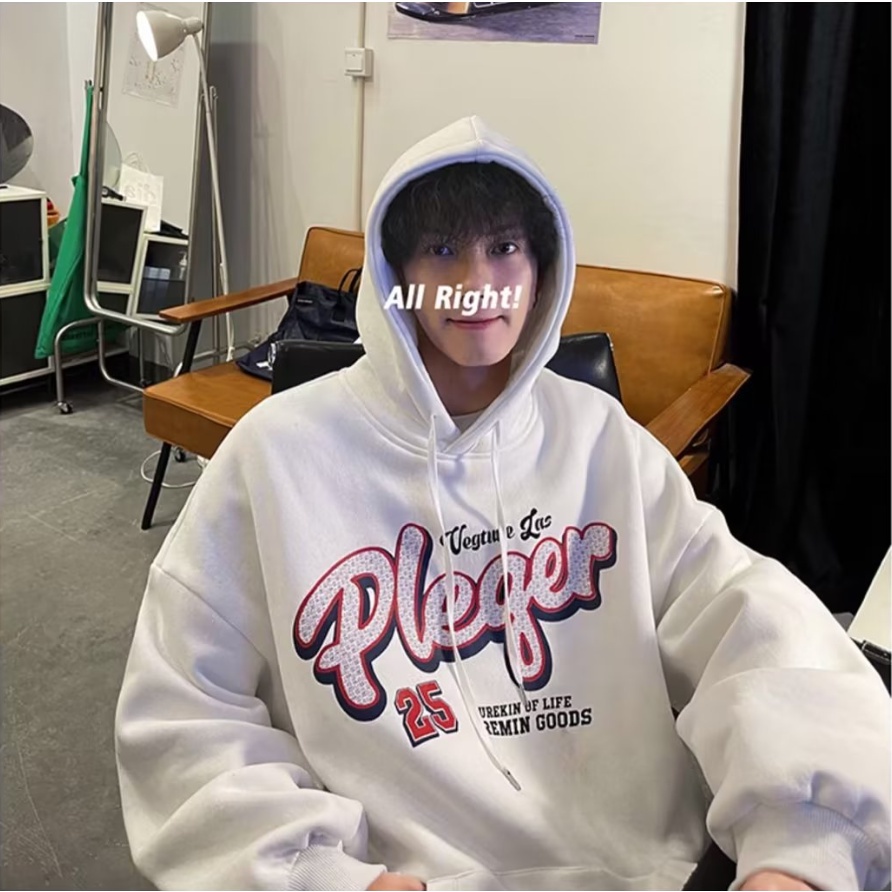 Áo Hoodie Nam Nữ Dáng Rộng In Chữ áo hoodie form rộng Phong Cách Hàn Quốc Cổ Điển Thời Trang áo hoodie unisex