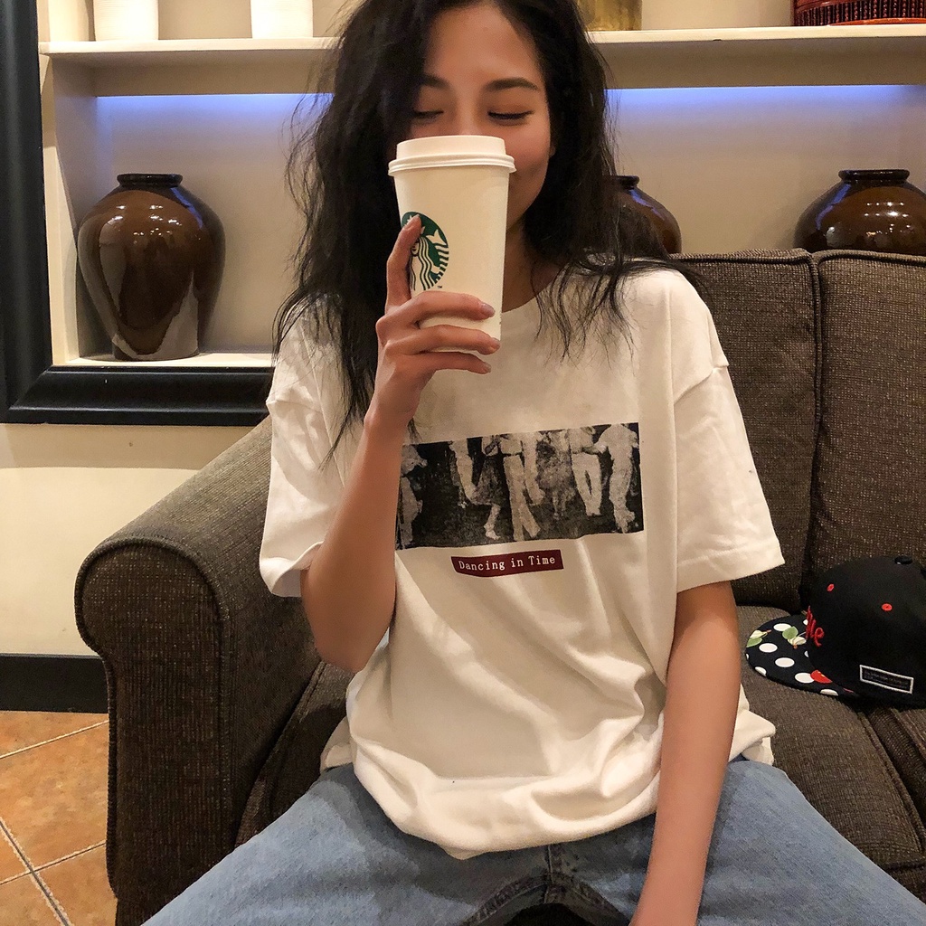 NRVP Áo Thun Unisex Mùa Hè Dáng Suông Tay Cộc Phong Cách Hàn Quốc Cho Nam Nữ