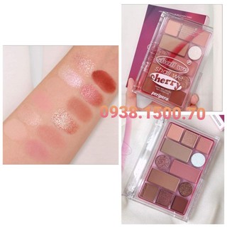 Bảng 12 ô phấn mắt peripera all take mood technique palette 02 shall we cherry