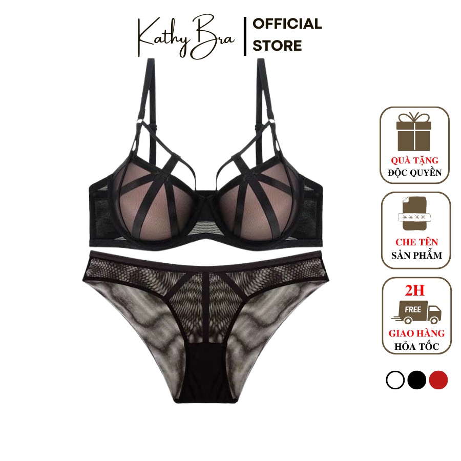 Bộ Đồ Lót Nữ KATHY BRA Sexy Gợi Cảm Dày 3cm Nâng Ôm Ngực Cao Cấp Hàng Quảng Châu Cực Xinh