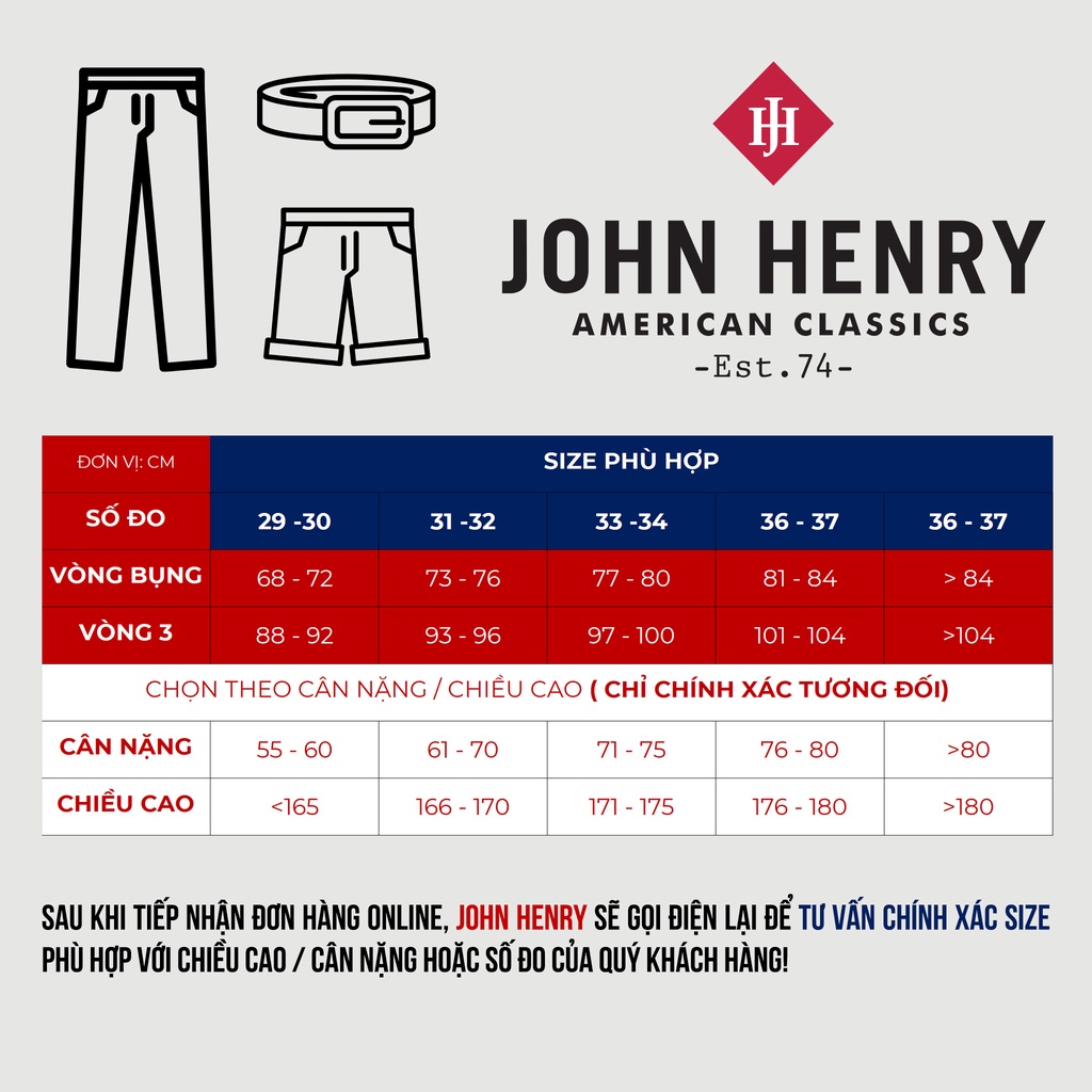 Quần jeans nam form ôm , thời thượng, trẻ trung, chất liệu cao cấp John Henry - JN22SS20-SL