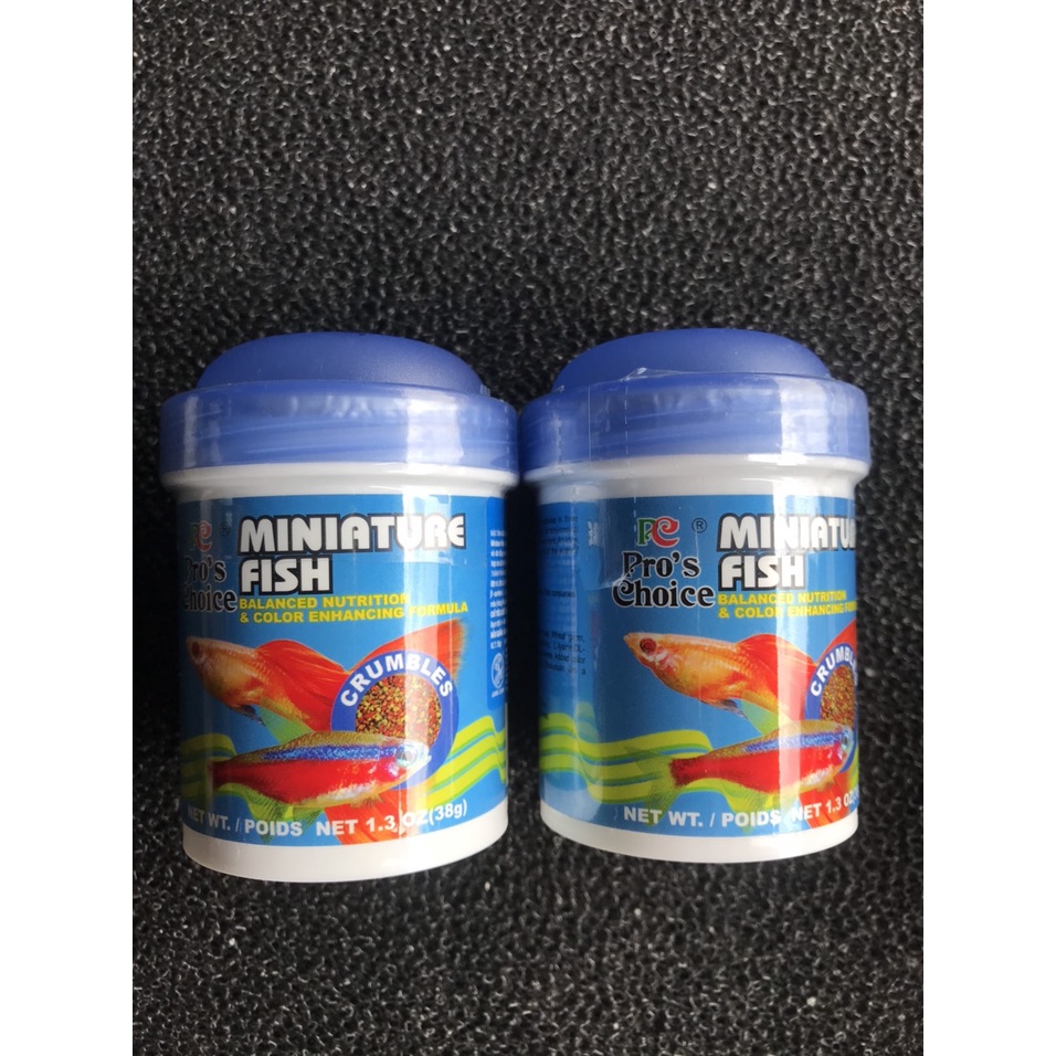 Thức ăn cho cá thủy sinh lên màu ,cám cho cá nhỏ như bảy màu ,neon ,ăn lên màu đẹp MINIATURE 38gam
