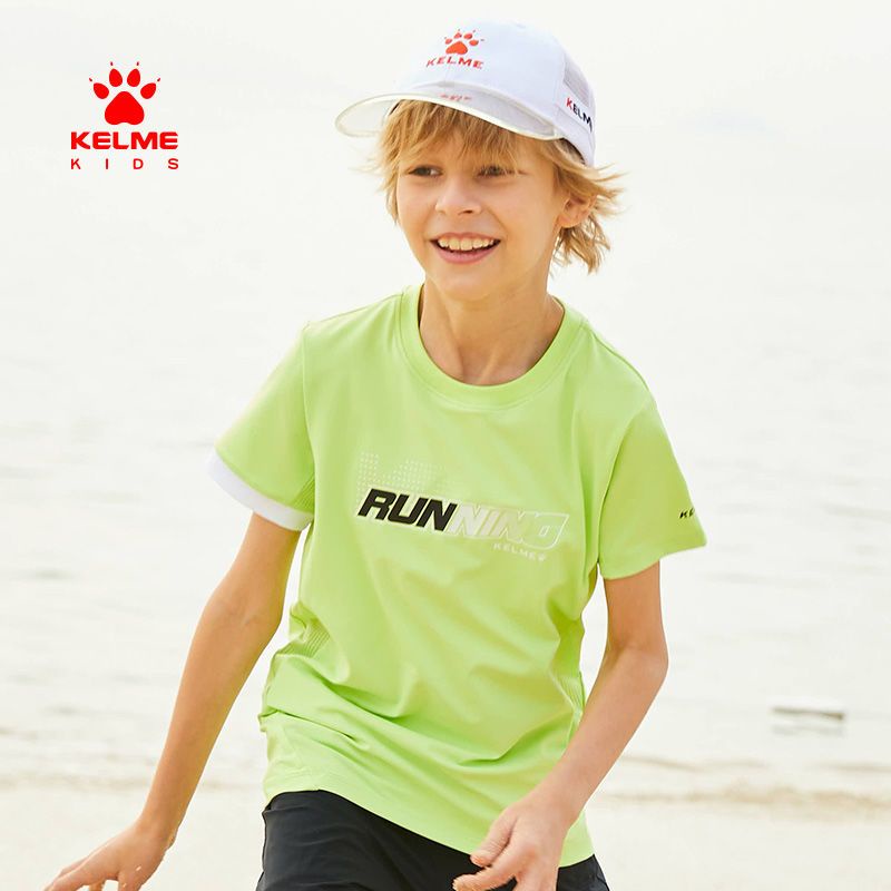 ✿KELME KIDS Áo thun cậu bé Carmel ngắn tay Xia Xin thoáng khí thoải mái áo pull bóng đá phù hợp đào tạo ngắn tay