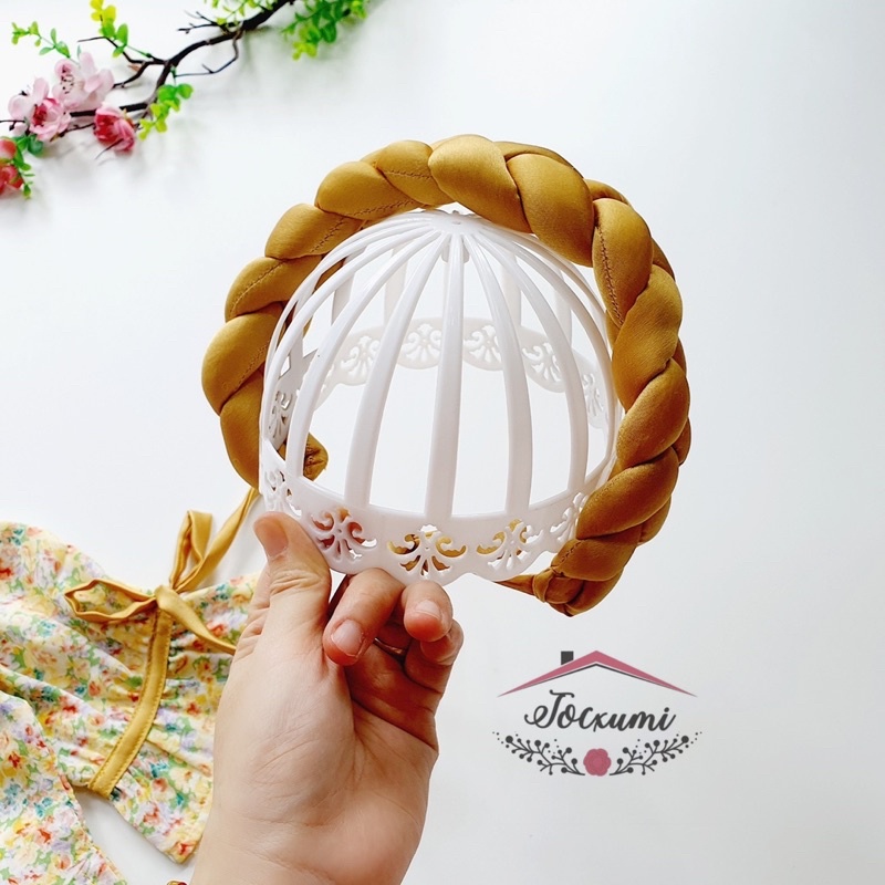 Set áo dài cách tân hoa nhí vàng cao cấp - Tocxumi