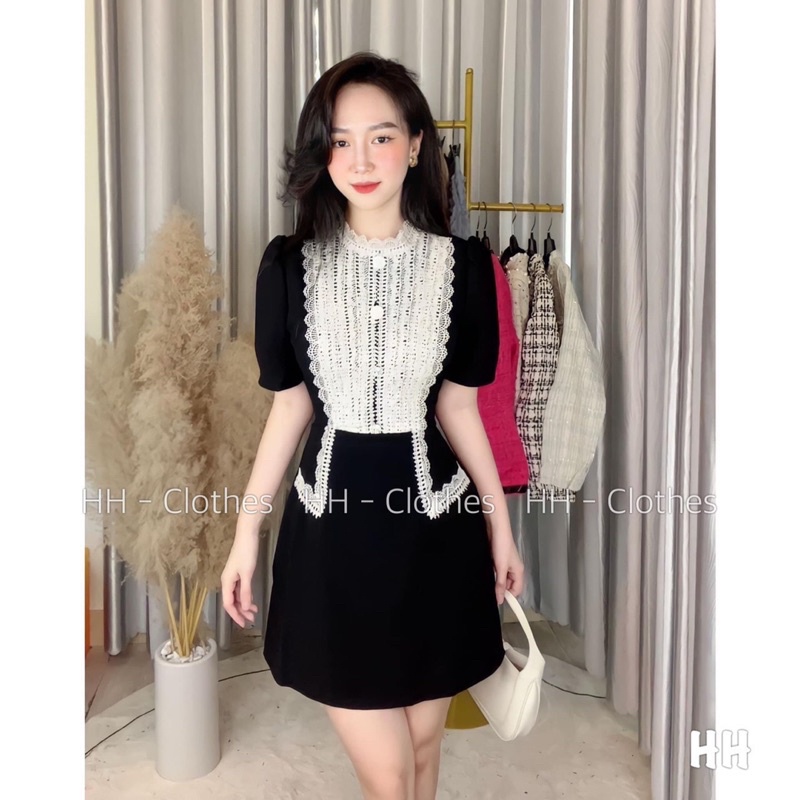 Váy phối ren đính đá