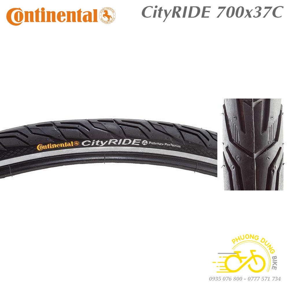 Lốp (Vỏ) xe đạp Continental City RIDE 700x37C - 1 Chiếc