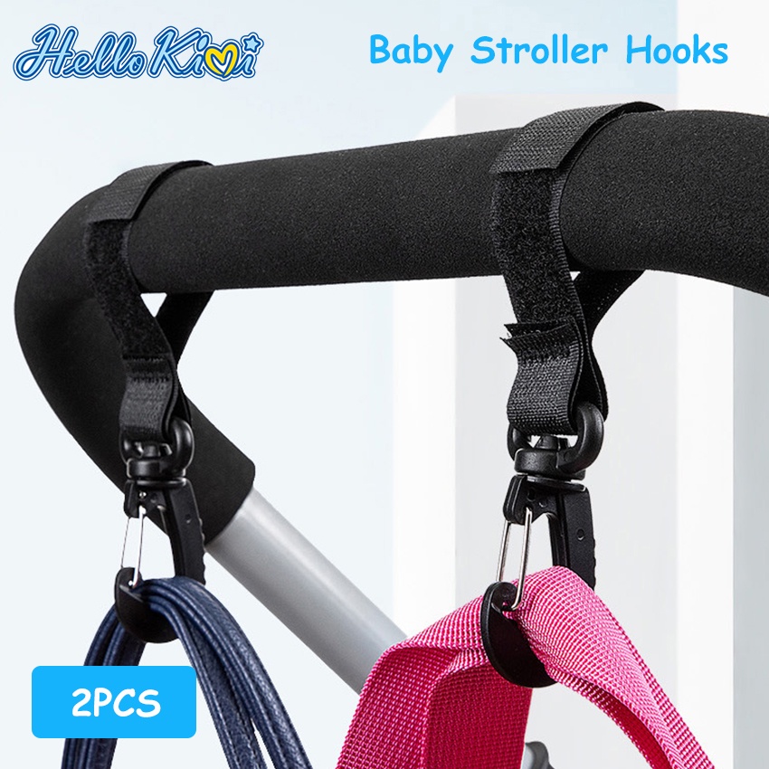 Bộ 2 Móc Treo Đồ Xoay 360 Độ Gắn Xe Đẩy Em Bé Tiện Dụng