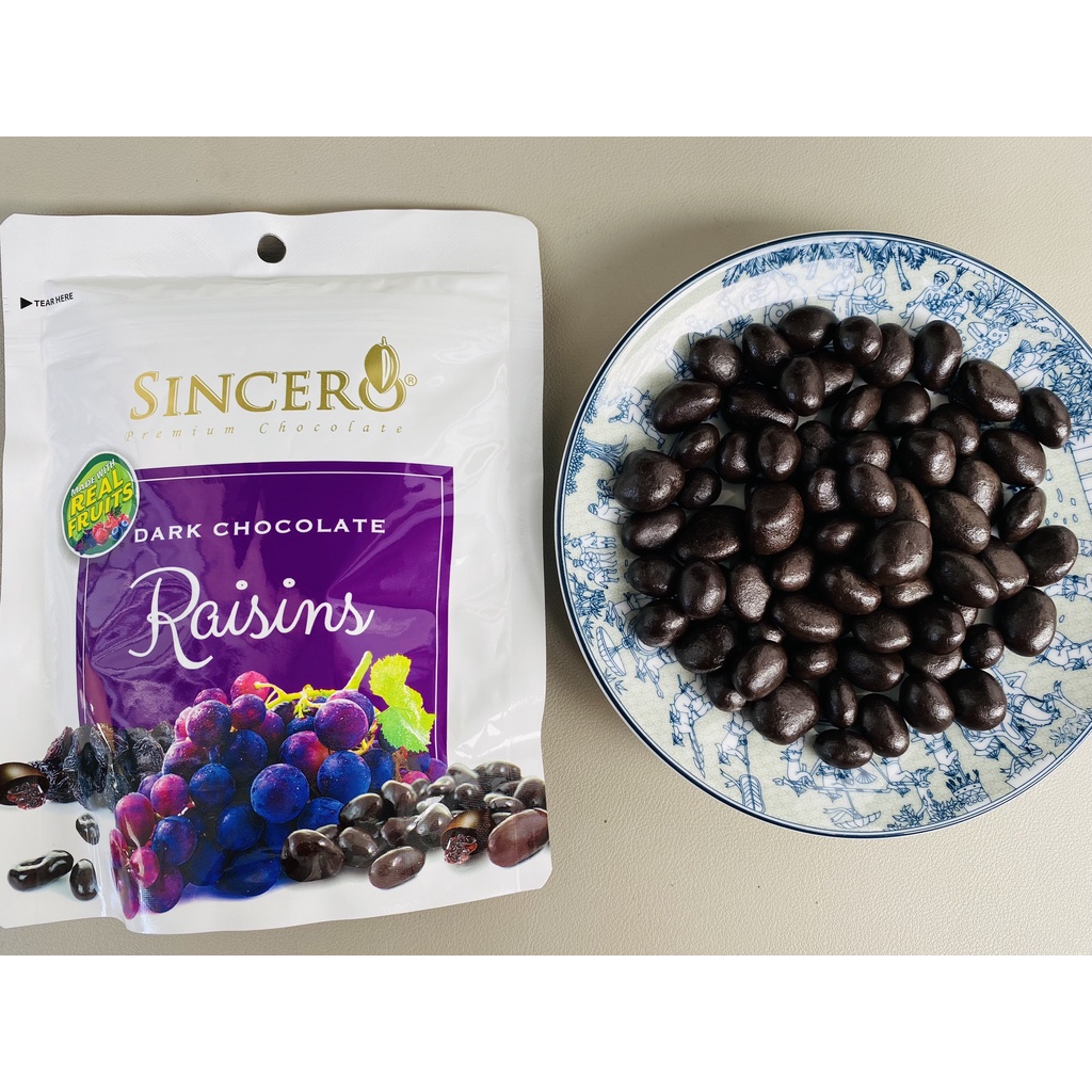 Sô-cô-la Sincero Raisins nhân nho khô thơm ngon