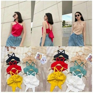 Áo yếm cột nơ phi hàng có mút ngực lyie