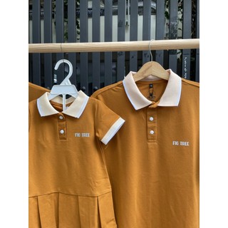 Đồng Phục Gia Đình Fig Tree Thun Polo Cá Sấu Cao Cấp Màu Cam Đất, Chất vải dày mịn, Nhiều size