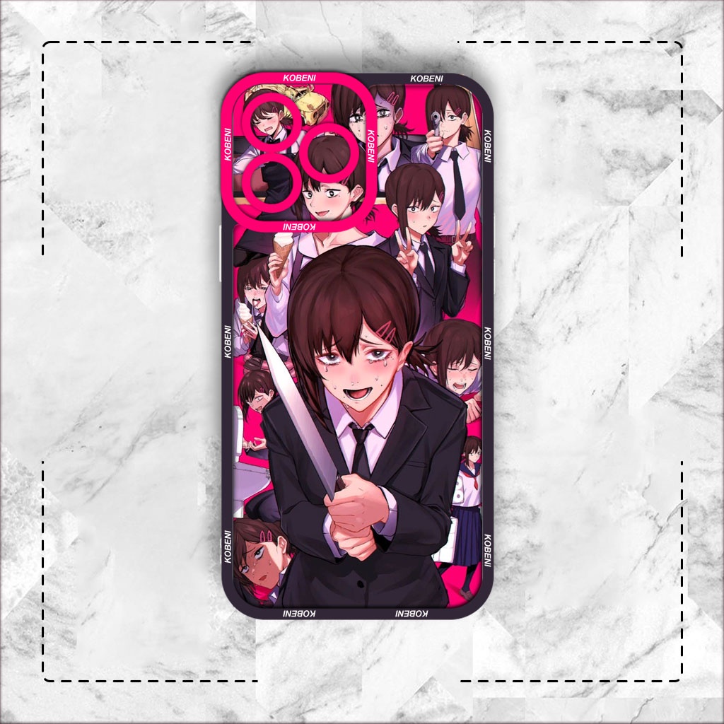 Ốp lưng iphone samsung xiaomi oppo cạnh vuông JMCase Kobeni Chainsaw Man Cute