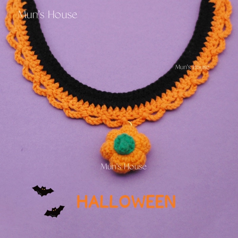 Set Mũ + yếm Bí ngô Halloween cho thú cưng