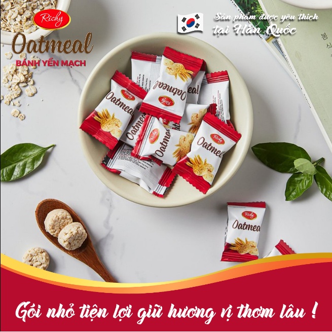 [HCM] Combo 2 Bánh Yến Mạch Richy 220 250gr 2 vị (Sữa và Phô Mai)