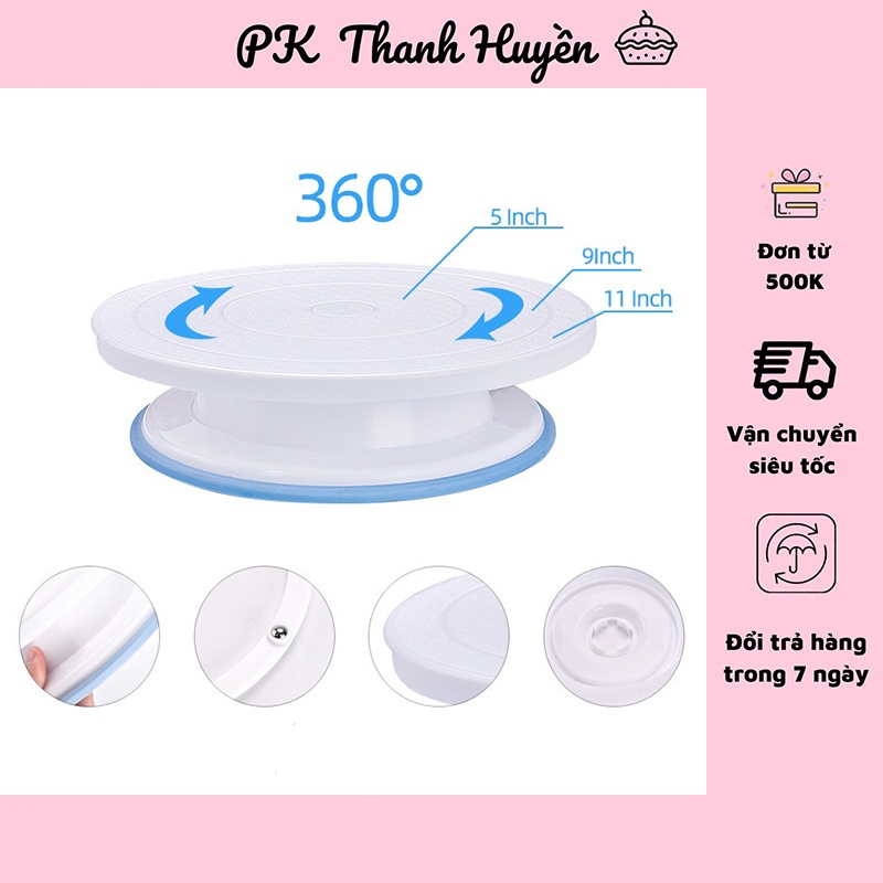 Bàn xoay làm bánh - Phụ kiện trang trí bánh sinh nhật, bánh kem - bàn xoay làm bánh