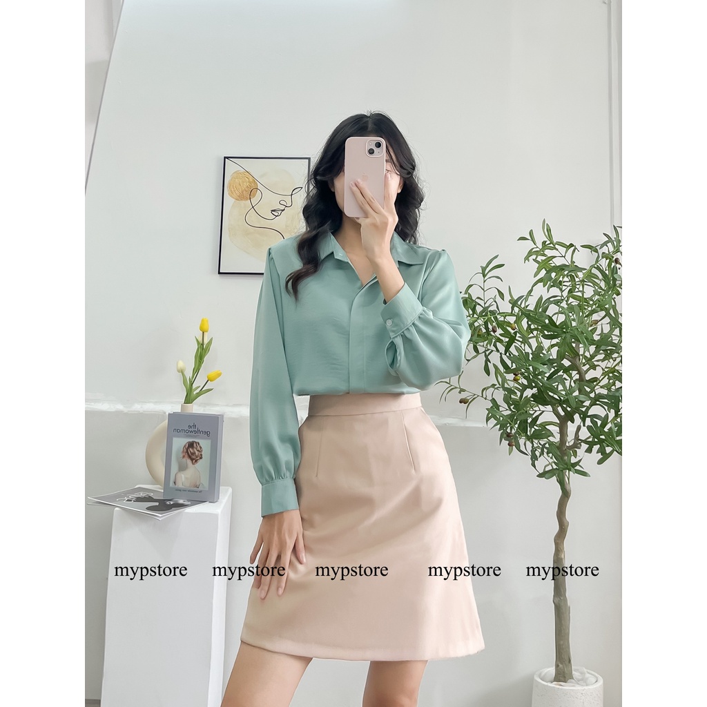 Áo Sơ Mi Basic Dấu Nút Mypstore A37