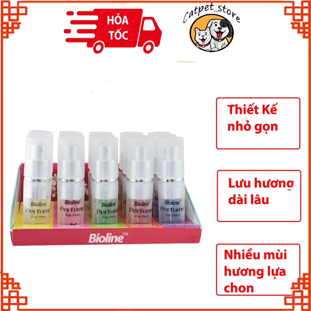 Nước Hoa Khử Mùi Dành Cho Chó Mèo Bioline Mini 9ml