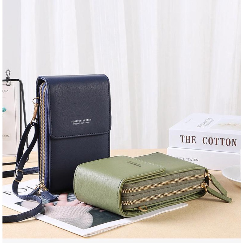 Túi đeo chéo cầm tay Dự tiệc ép chữ mẫu mới ngăn đôi Da PU chống nước k991 Shalla