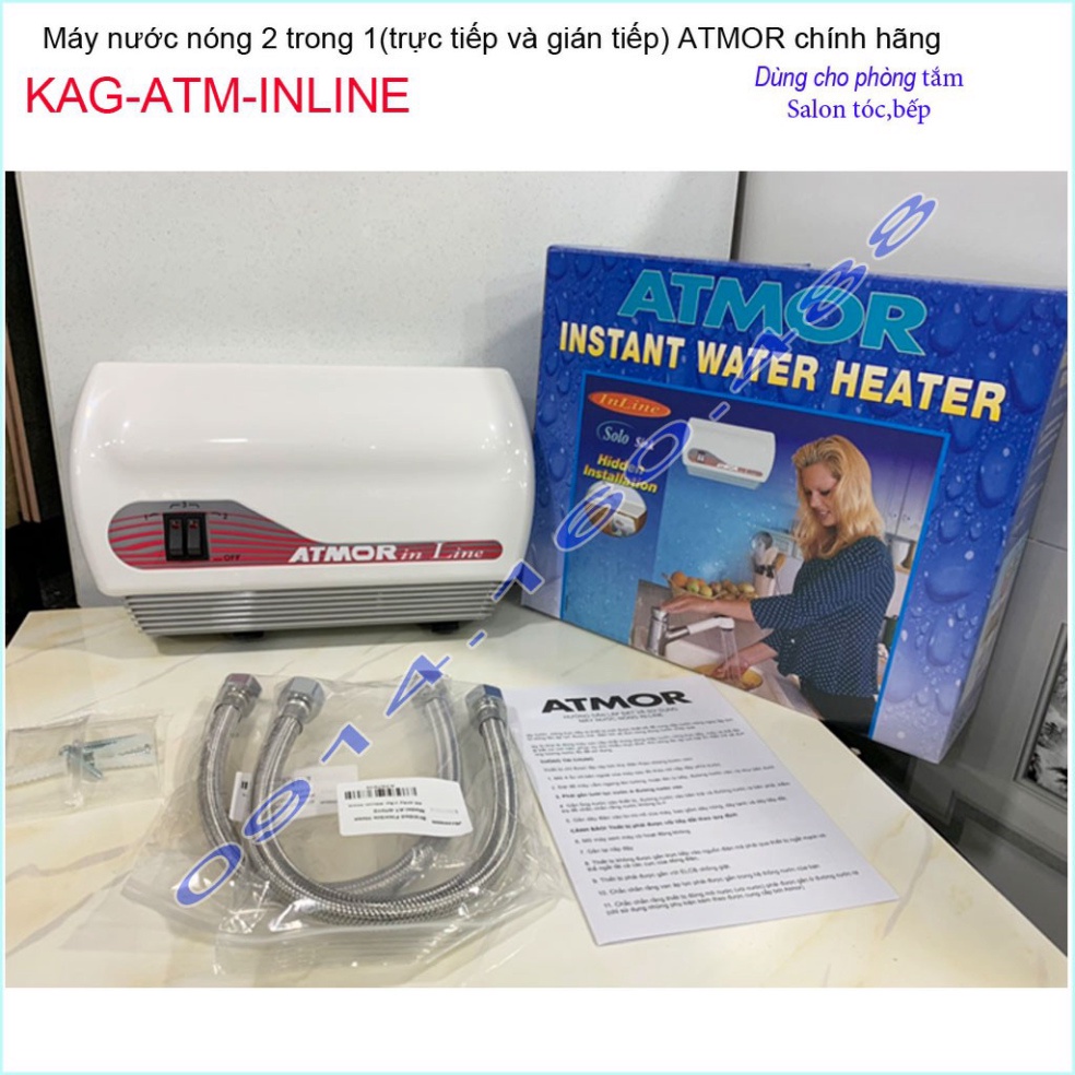 Máy nước nóng dùng cho Salon tóc KAG-ATM-Inline, 1 máy nước nóng Atmor cho nhiều ghế gội sử dụng tốt siêu bền