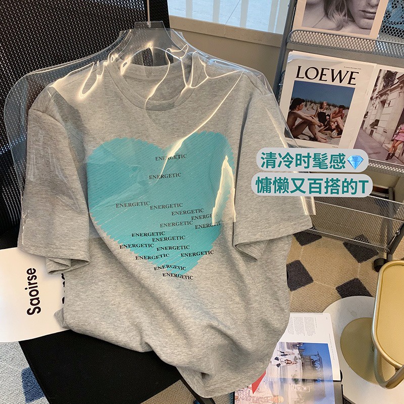 NRVP Áo Thun Unisex Mùa Hè Dáng Suông Tay Cộc Phong Cách Hàn Quốc Cho Nam Nữ