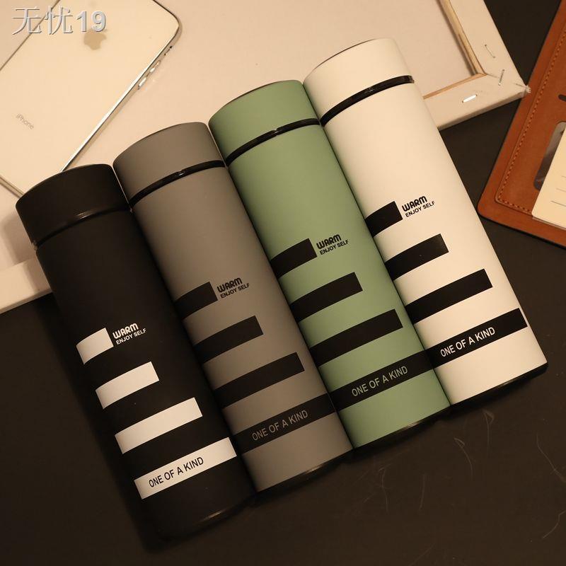 ◕Phiên bản Hàn Quốc cốc giữ nhiệt bằng thép không gỉ dung tích lớn cô gái sinh viên văn học xu hướng dễ thương nước kinh