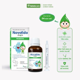 Men vi sinh Novocare Novofido bổ sung lợi khuẩn dạng giọt hỗ trợ tiêu hóa tốt, ăn ngon cho bé 15ml