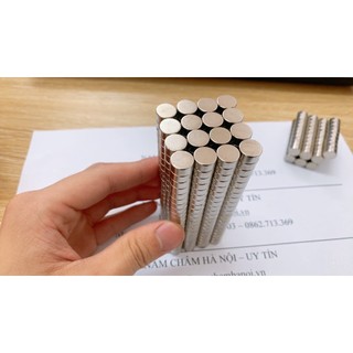Nam châm viên trắng 10x5mm
