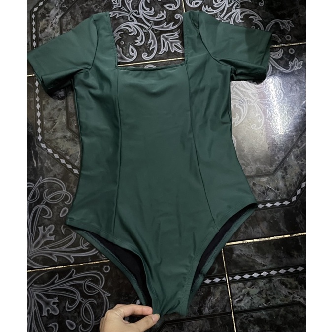 Áo tắm 1 mảnh chiết eo xanh vịt, đen