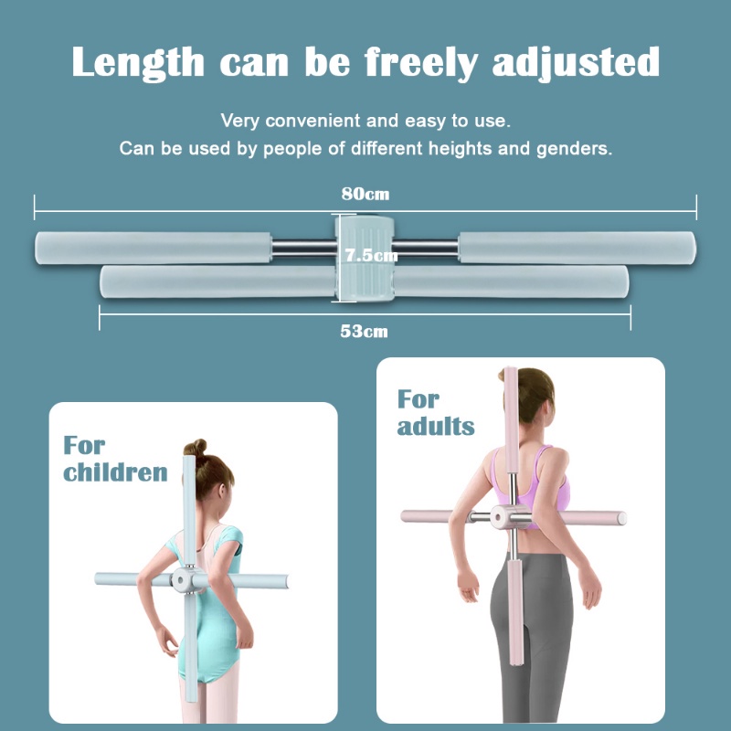 1 Gậy Tập Lưng Bằng Thép Không Gỉ Tùy Chỉnh Tiện Dụng Cho Người Tập Gym / Yoga