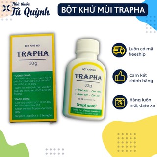 Bột khử mùi hôi chân, hôi nách TRAPHA giúp giảm tiết mồ hôi, luôn khô thoáng, làm thơm, khử khuẩn - Traphaco 30g