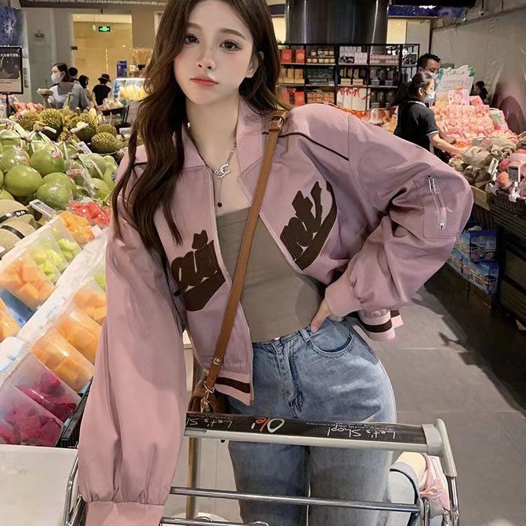 Áo Khoác Nữ Dáng Rộng Màu Sắc Đơn Giản Phong Cách Vintage Hàn Quốc