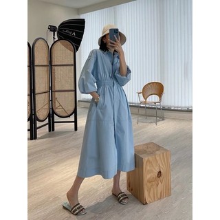 Đầm suông thắt eo