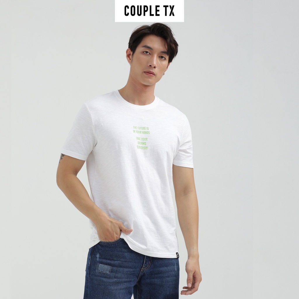 Áo Thun Nam Couple TX Regular Fit In Typo Ngực MTS 1199